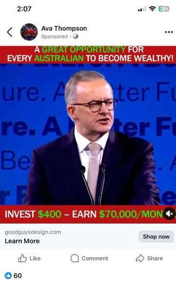 Deepfake Anthony Albanese Exploit Facebook Users