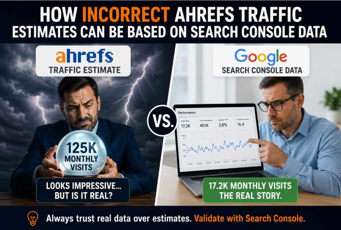 How Incorrect Ahrefs Traffic Estimates Can Be Based on Search Console Data