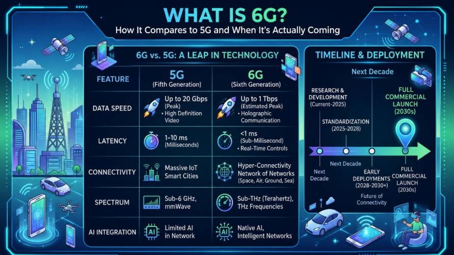 What Is 6G How It Works - Compaired to 5G technology 2026