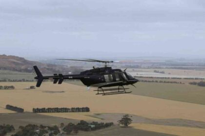 Powercor helicopters scanning powerlines with LiDAR technology
