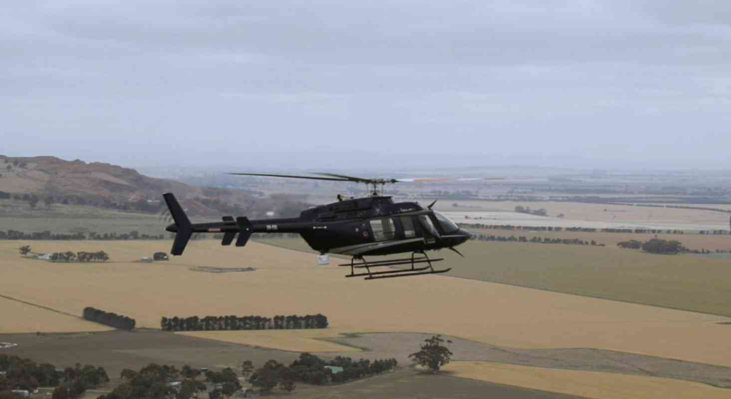 Powercor helicopters scanning powerlines with LiDAR technology