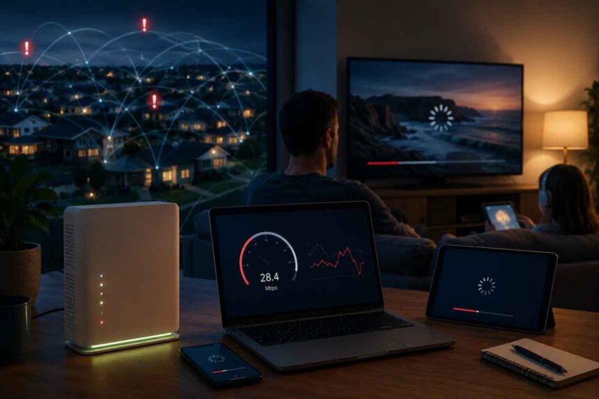 Why your nbn evening speeds slow down
