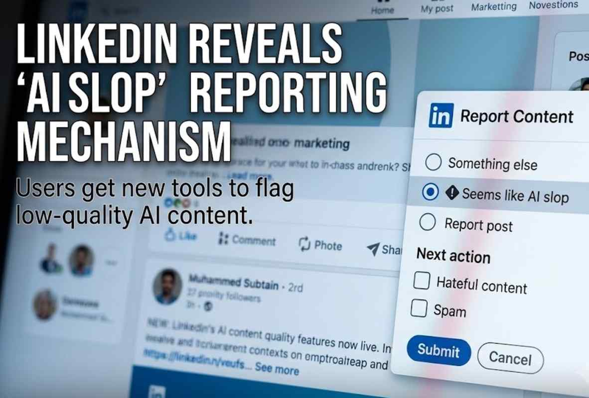 LinkedIn “Seems Like AI Slop - Generic AI content