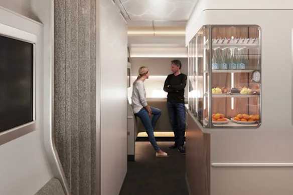 qantas a350 wellbeing zone