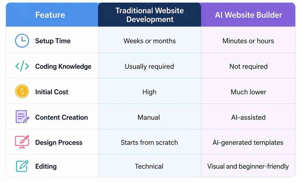 How AI Is Changing Web Development - Traditional - AI Builder 2026